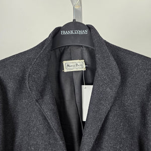 Vintage Marco Pecci Charcoal Gray Wool Tailored Blazer - Size S