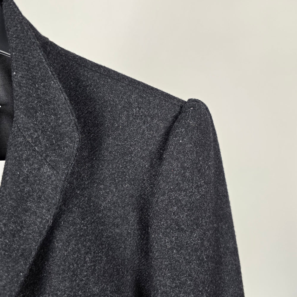 Vintage Marco Pecci Charcoal Gray Wool Tailored Blazer - Size S