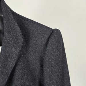 Vintage Marco Pecci Charcoal Gray Wool Tailored Blazer - Size S