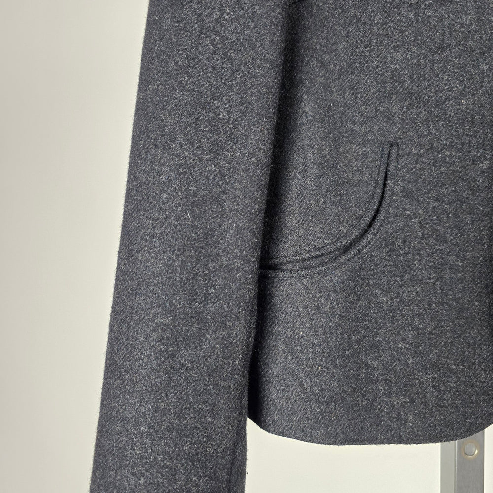 Vintage Marco Pecci Charcoal Gray Wool Tailored Blazer - Size S