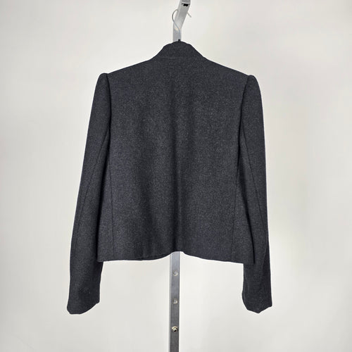 Vintage Marco Pecci Charcoal Gray Wool Tailored Blazer - Size S