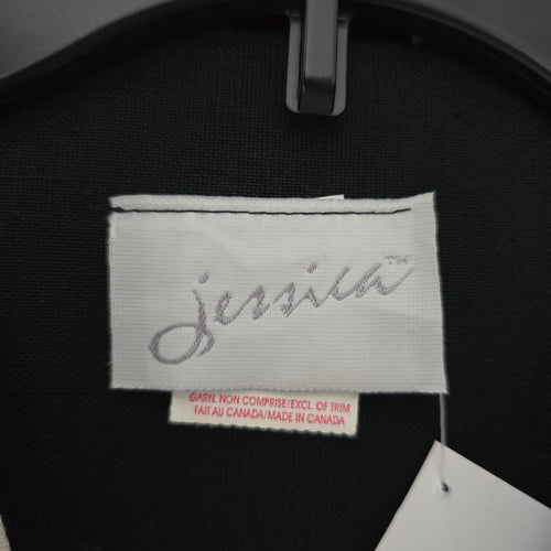 Vintage Jessica Black White Bow Trim Blazer -  Size 11/12