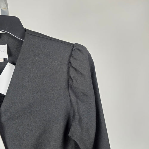 Vintage Jessica Black White Bow Trim Blazer -  Size 11/12