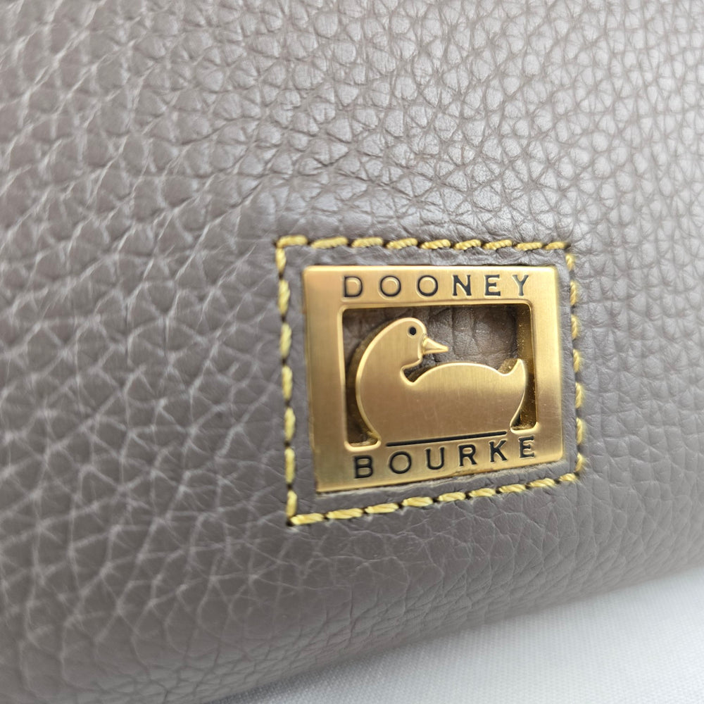 Dooney & Bourke Gray Pebbled Leather Satchel Crossbody Bag