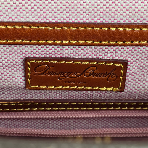 Dooney & Bourke Gray Pebbled Leather Satchel Crossbody Bag