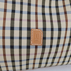 DAKS London Plaid Brown Check Shoulder Bag