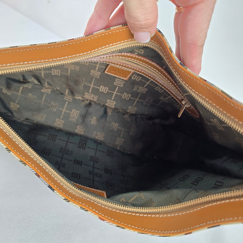 DAKS London Plaid Brown Check Shoulder Bag