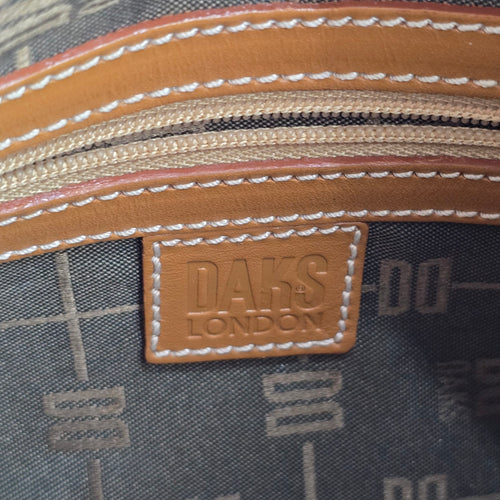 DAKS London Plaid Brown Check Shoulder Bag