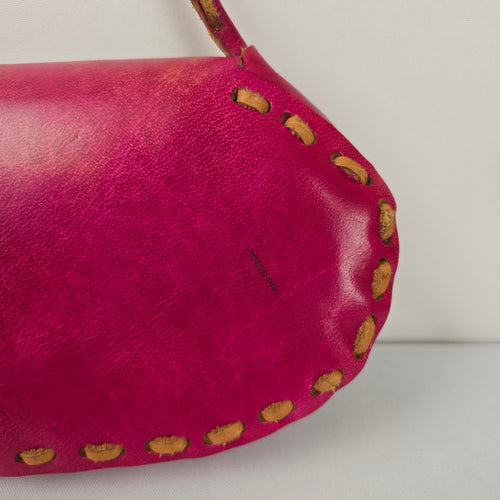 Hand-Painted Floral Leather Mini Handbag
