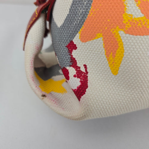 Dooney & Bourke Multicolor Print Canvas Drawstring Tote Shoulder Bag