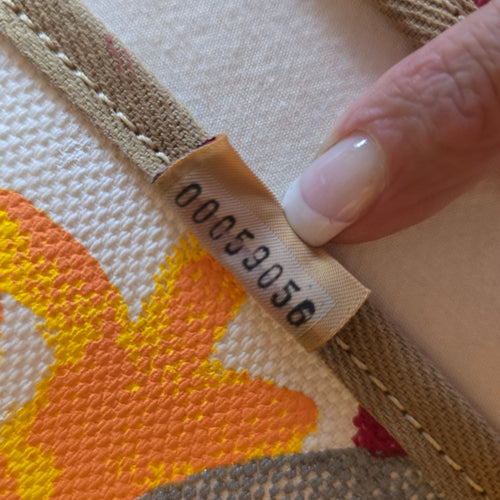 Dooney & Bourke Multicolor Print Canvas Drawstring Tote Shoulder Bag