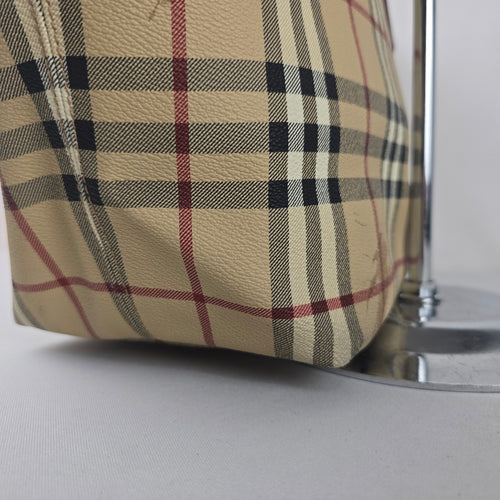 Burberry London Nova Check Coated Canvas Tote Shoulder Bag