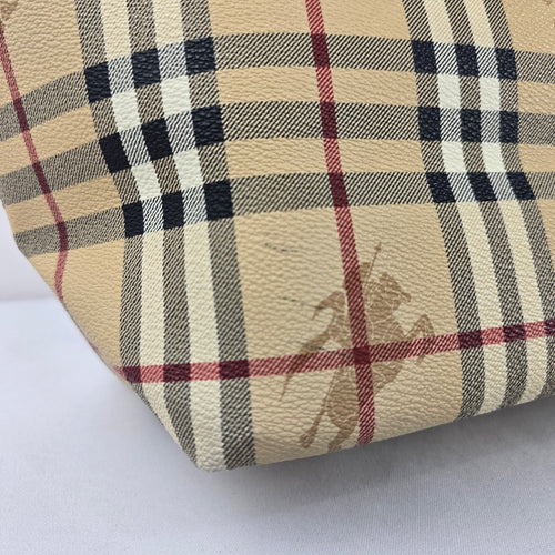 Burberry London Nova Check Coated Canvas Tote Shoulder Bag