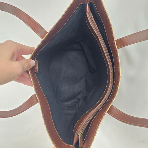 Burberry London Nova Check Coated Canvas Tote Shoulder Bag