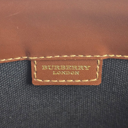 Burberry London Nova Check Coated Canvas Tote Shoulder Bag