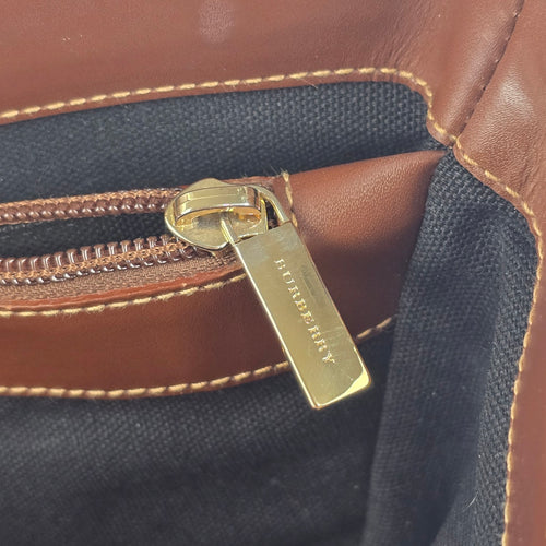 Burberry London Nova Check Coated Canvas Tote Shoulder Bag
