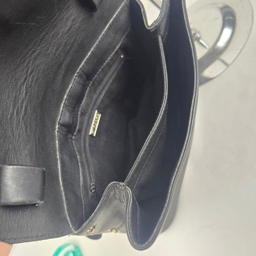 Vintage RO-EL Black Leather Studded Shoulder Bag