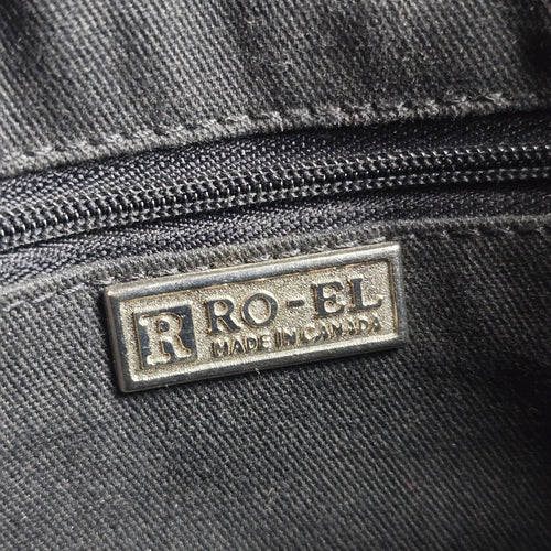 Vintage RO-EL Black Leather Studded Shoulder Bag
