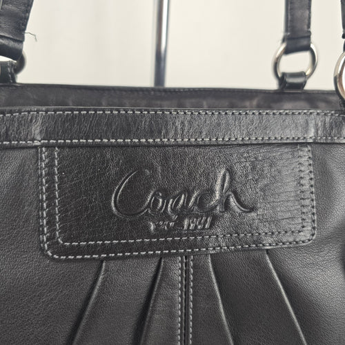 Coach East/West Gallery Pleated Leather Tote Bag F13759