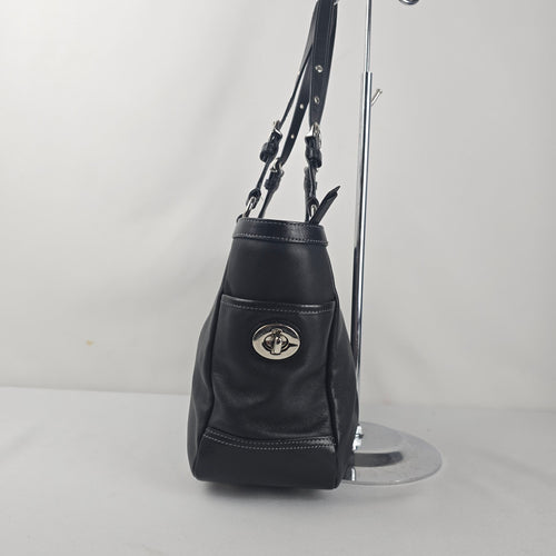 Coach East/West Gallery Pleated Leather Tote Bag F13759
