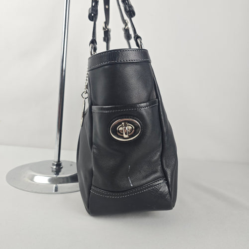 Coach East/West Gallery Pleated Leather Tote Bag F13759