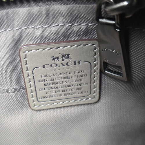 Coach Swager Mini Beige Pebbled Leather Satchel Crossbody Bag
