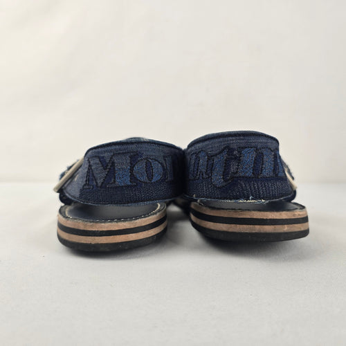 J. LUNAID Blue Embroidered Peshawari Sandals Size 8