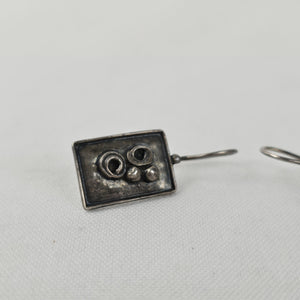 Silpada 925 Sterling Silver Rectangular Abstract Drop Earrings