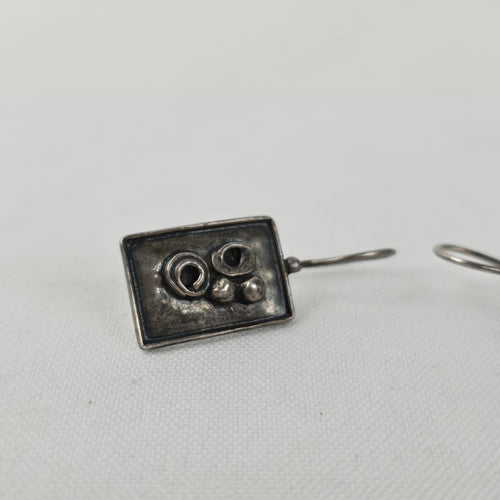 Silpada 925 Sterling Silver Rectangular Abstract Drop Earrings