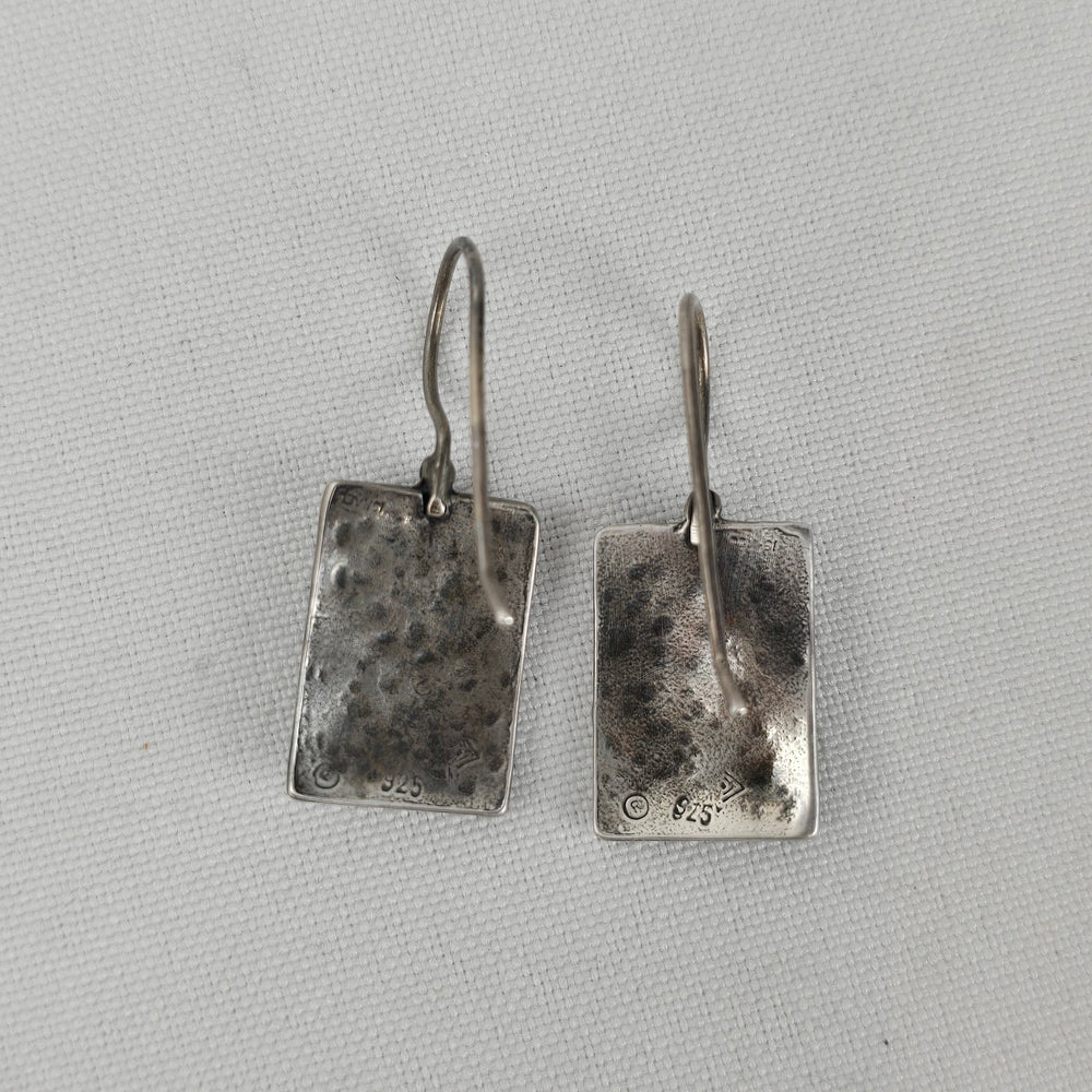 Silpada 925 Sterling Silver Rectangular Abstract Drop Earrings