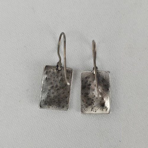 Silpada 925 Sterling Silver Rectangular Abstract Drop Earrings