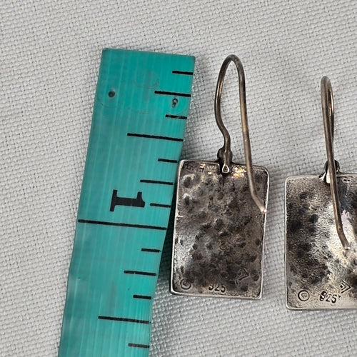 Silpada 925 Sterling Silver Rectangular Abstract Drop Earrings