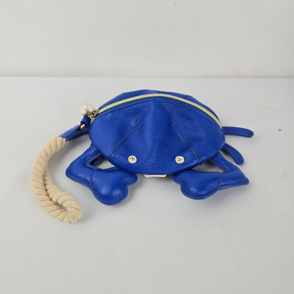 Betsey Johnson Blue Crab Novelty Wristlet Bag Shell Charm