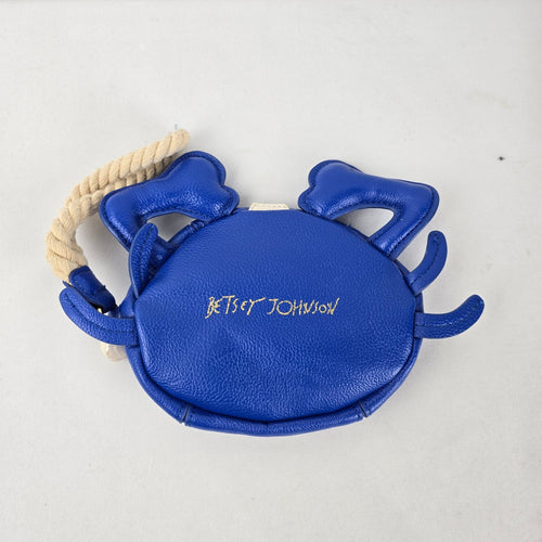 Betsey Johnson Blue Crab Novelty Wristlet Bag Shell Charm