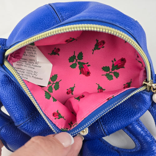 Betsey Johnson Blue Crab Novelty Wristlet Bag Shell Charm