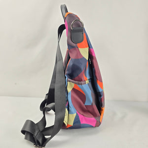 FMEIDA Multicolor Abstract Print Backpack Geometric Travel Bag