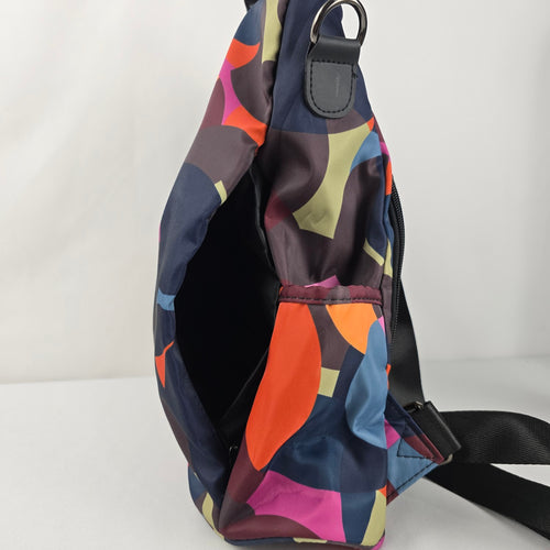FMEIDA Multicolor Abstract Print Backpack Geometric Travel Bag