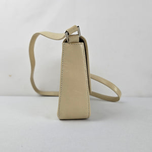 Browns Boutique Cream Beige Shoulder Bag Flap Crossbody Purse