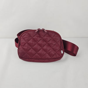 Lolë Burgundy Quilted Recycled Nylon Belt Bag Crossbody Waist Pack