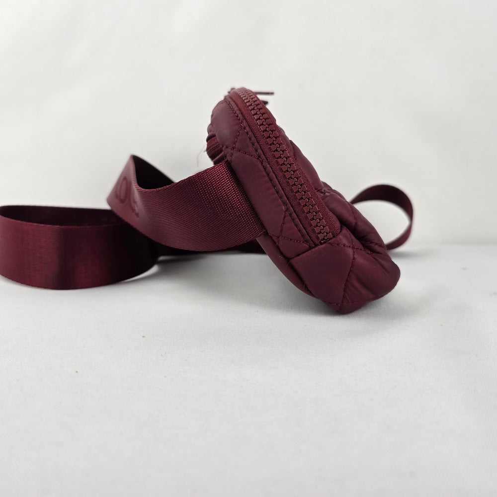 Lolë Burgundy Quilted Recycled Nylon Belt Bag Crossbody Waist Pack