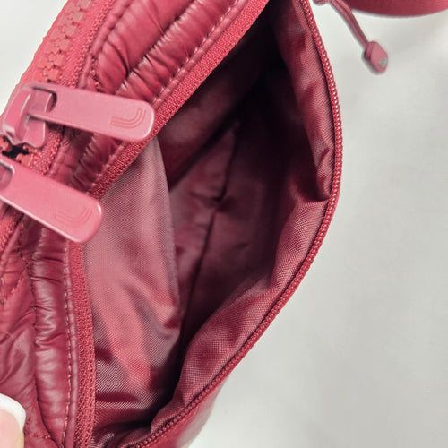 Lolë Burgundy Quilted Recycled Nylon Belt Bag Crossbody Waist Pack