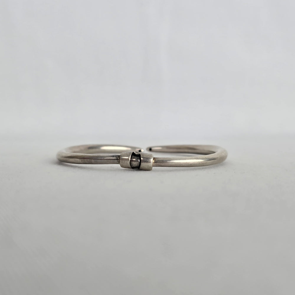 G.A. Italy Sterling Silver Hinged Bangle Bracelet