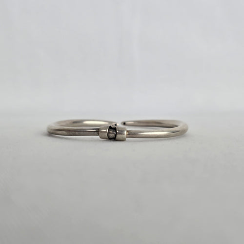 G.A. Italy Sterling Silver Hinged Bangle Bracelet