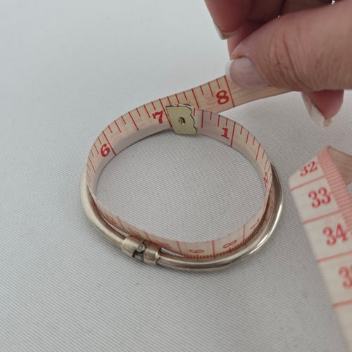 G.A. Italy Sterling Silver Hinged Bangle Bracelet