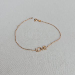 Maya Brenner LOVE Chain Bracelet Adjustable Minimalist Jewelry