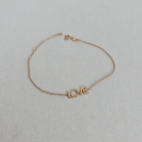 Maya Brenner LOVE Chain Bracelet Adjustable Minimalist Jewelry