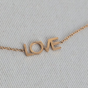 Maya Brenner LOVE Chain Bracelet Adjustable Minimalist Jewelry