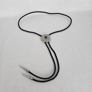 Brown Stone Celtic Knot Western Bolo Tie – Antique Silver-Tone