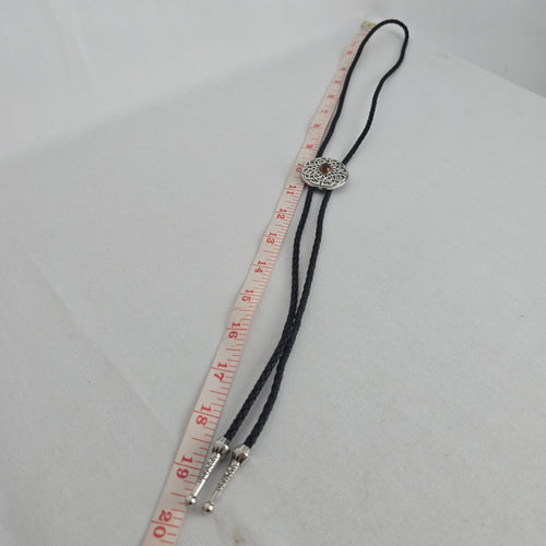 Brown Stone Celtic Knot Western Bolo Tie – Antique Silver-Tone