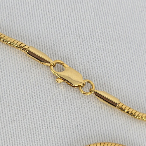 Gold-Tone Abstract Double Pendant Necklace with Pavé-Style Rhinestone Accents